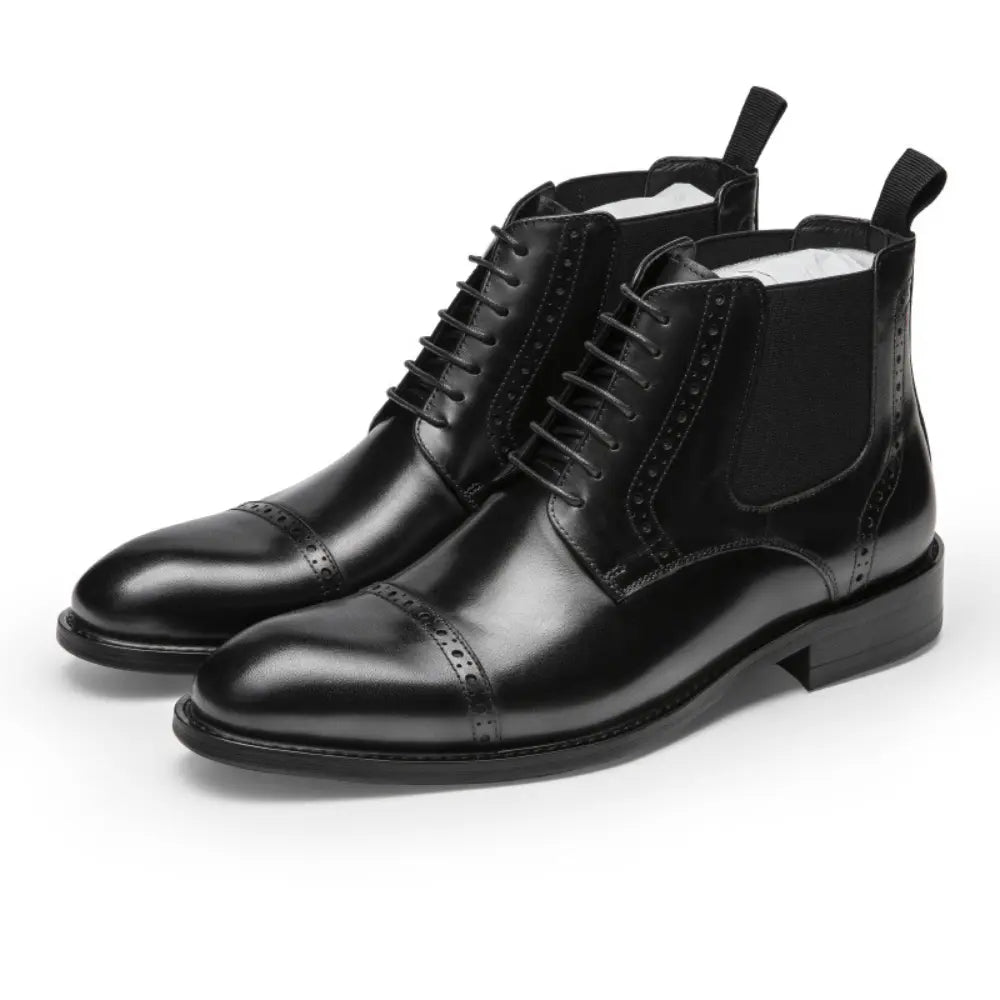 Pointed Toe Retro Martin Boots – Yellow Brown | Handmade Leather | Old Money Footwear