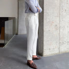 New Men's Naples Straight Leg High Waist Pants – White, Black, Khaki | Daily Wear | Old Money Leisure Fit Prendersons