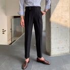 New Men's Naples Straight Leg High Waist Pants – White, Black, Khaki | Daily Wear | Old Money Leisure Fit Prendersons