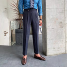 New Men's Naples Straight Leg High Waist Pants – White, Black, Khaki | Daily Wear | Old Money Leisure Fit Prendersons