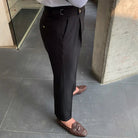 New Men's Naples Straight Leg High Waist Pants – White, Black, Khaki | Daily Wear | Old Money Leisure Fit Prendersons