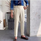 New Men's Naples Straight Leg High Waist Pants – White, Black, Khaki | Daily Wear | Old Money Leisure Fit Prendersons