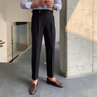 New Men's Naples Straight Leg High Waist Pants – White, Black, Khaki | Daily Wear | Old Money Leisure Fit Prendersons