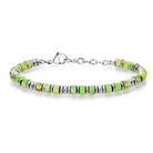 Boho Style Chain Bracelet Natural Stone Separator Stainless Steel Chain Holiday Gift Blue Turquoise Chain Bracelet Montrel Frames