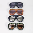 New European and American Trend Cross-border Square High-end Retro Sunglasses Large Frame Men's and Women's Personalized Fashion Plate Sunglasses Montrel Frames