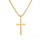 European and American cross-border titanium steel glossy cross pendant necklace high-quality men's positive and negative chain stainless steel necklace wholesale Montrel Frames