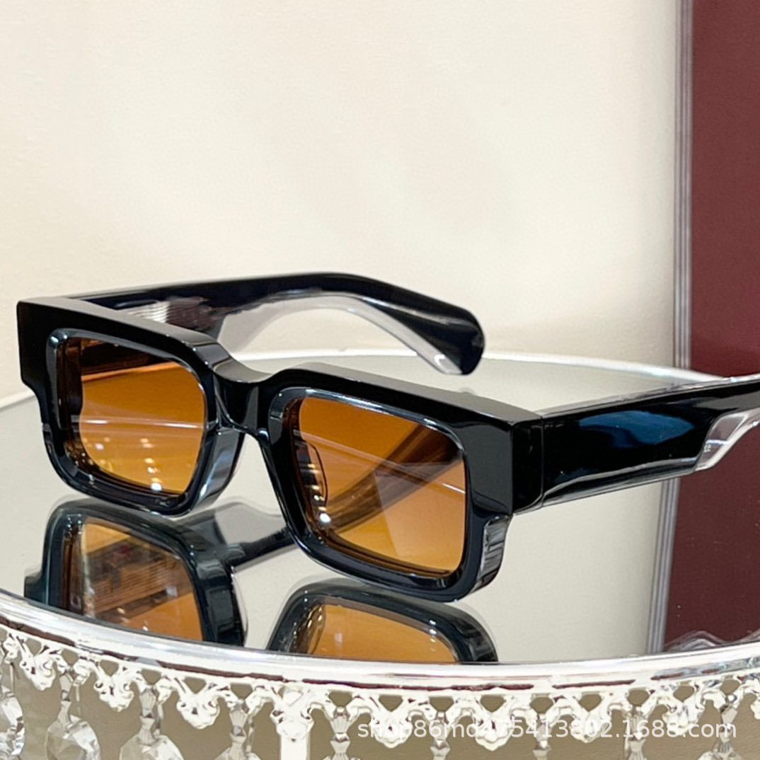 New high-end sense box frame cross-border European and American personality men's and women's fashion sunglasses heavy plate polarized sunglasses 2401 Montrel Frames