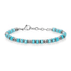 Boho Style Chain Bracelet Natural Stone Separator Stainless Steel Chain Holiday Gift Blue Turquoise Chain Bracelet Montrel Frames