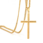 European and American cross-border titanium steel glossy cross pendant necklace high-quality men's positive and negative chain stainless steel necklace wholesale Montrel Frames