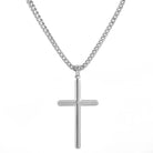 European and American cross-border titanium steel glossy cross pendant necklace high-quality men's positive and negative chain stainless steel necklace wholesale Montrel Frames