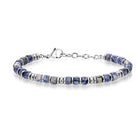 Boho Style Chain Bracelet Natural Stone Separator Stainless Steel Chain Holiday Gift Blue Turquoise Chain Bracelet Montrel Frames