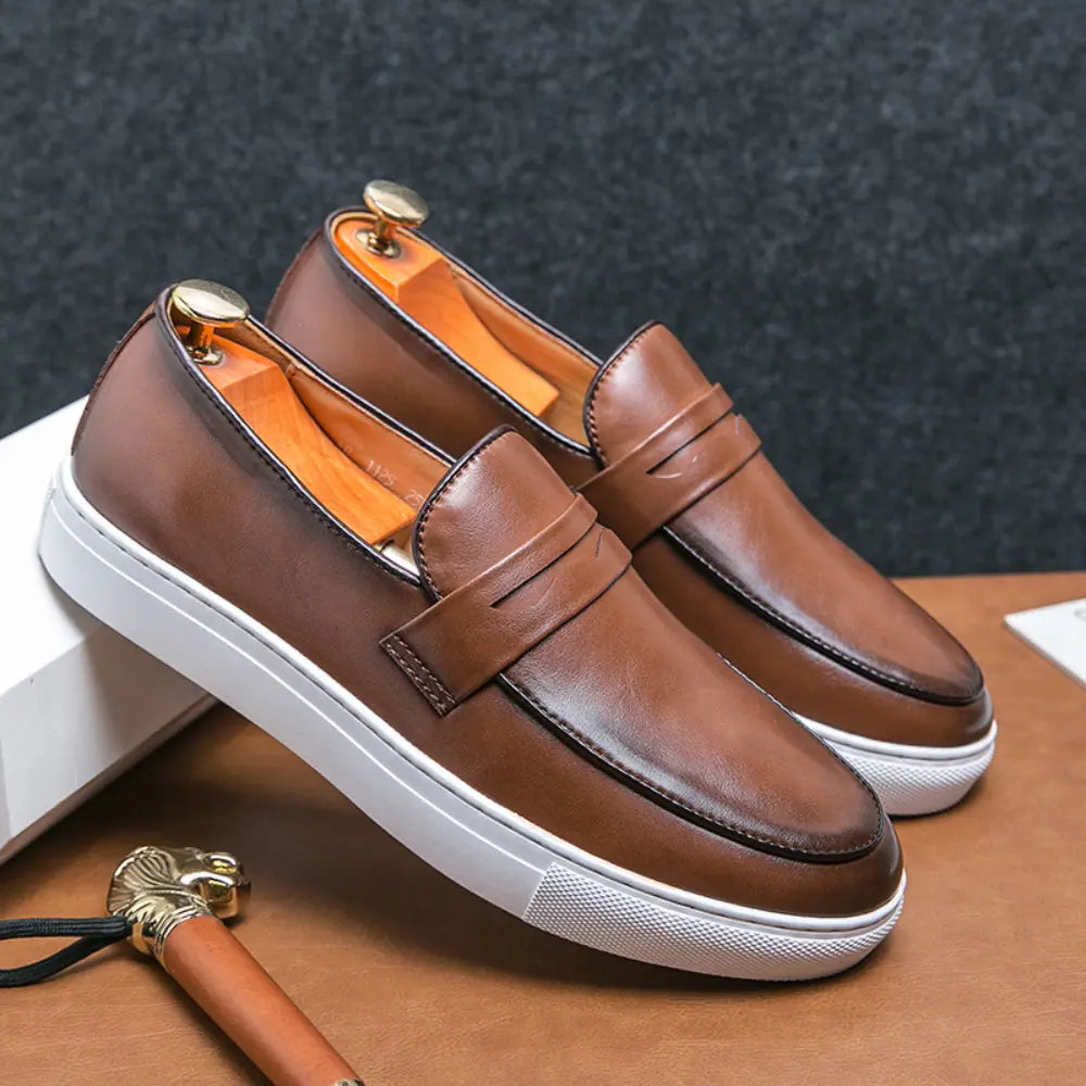Wide Fit Business Casual Shoes Men – Black, Brown | All-Day Comfort | Old Money Leather Style