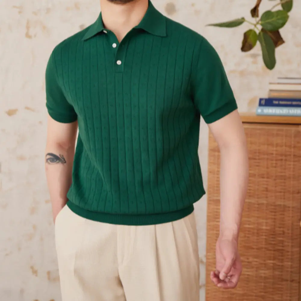 Regular Fit Cotton Polo Shirt – Light Khaki | Summer Casualwear | Old Money Menswear