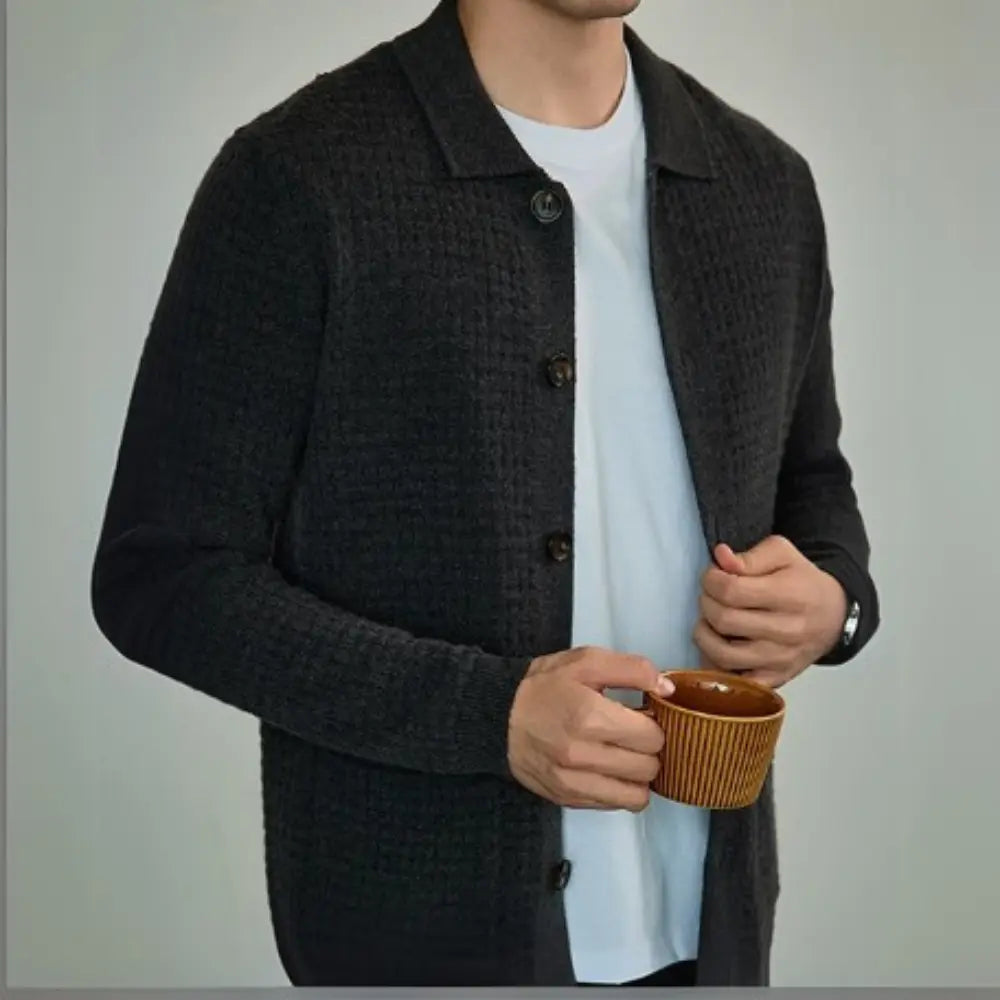 Relaxed Fit Men's Pure Wool Sweater – Earl Red | Casual Wear | Old Money Knitwear