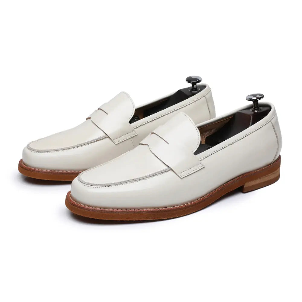 Slim Fit Mens Leather Loafers – Brown | Genuine Leather | Handmade British Style