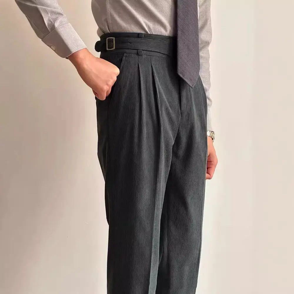 Straight Fit Business Casual Pants – Navy, Black, White | Office & Leisure | British Style