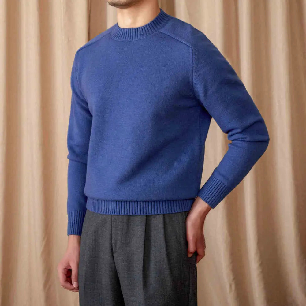 Relaxed Fit Pullover Sweater – Royal Blue | Casual Layering | Timeless Knitwear