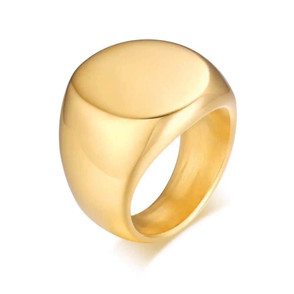 Classic Fit Round Ring – Gold | Smart Casual Accessory | Old Money Style