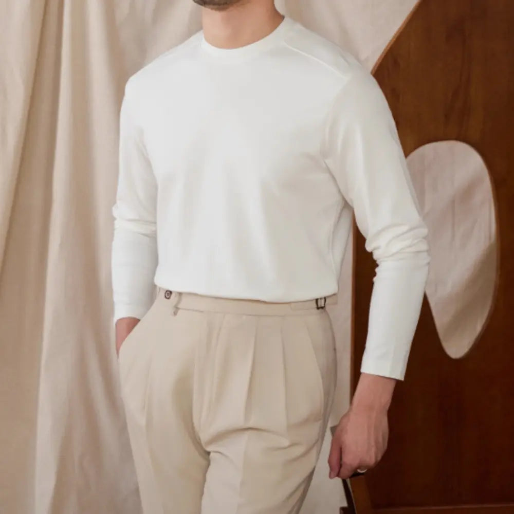 Slim Fit Skin Tight Shirt – Casual Base Layer | Youth Minimal Aesthetic