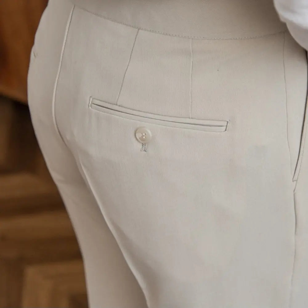 Mid-High Waist Korean Pants – Cropped Straight Fit Trousers | Spring-Autumn | Old Money Menswear Prendersons