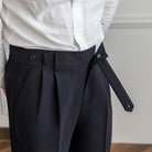 Mid-High Waist Korean Pants – Cropped Straight Fit Trousers | Spring-Autumn | Old Money Menswear Prendersons