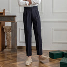 Mid-High Waist Korean Pants – Cropped Straight Fit Trousers | Spring-Autumn | Old Money Menswear Prendersons