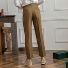 Mid-High Waist Korean Pants – Cropped Straight Fit Trousers | Spring-Autumn | Old Money Menswear Prendersons