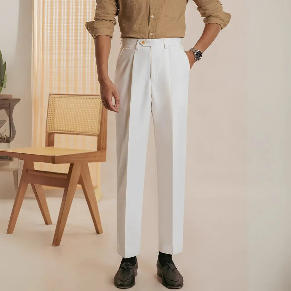 Straight Fit Italian Style Suit Pants – Classic Shades | All-Season Leisure | Old Money Menswear