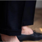 Summer Naples Mid-high Waist Casual Straight Leg Pants – Apricot, Black, Dark Blue | Old Money Menswear Prendersons