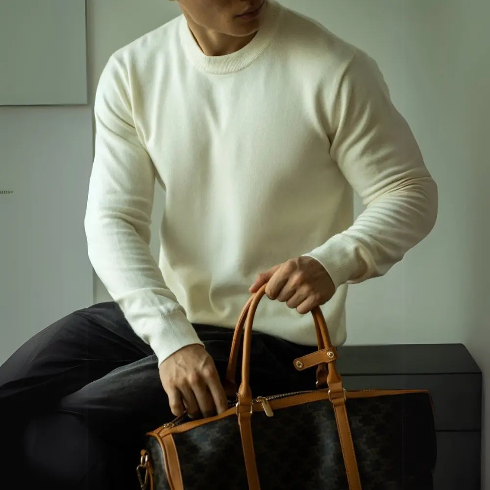 Slim Fit Round Neck Sweater | Autumn Layer | Old Money Knitwear