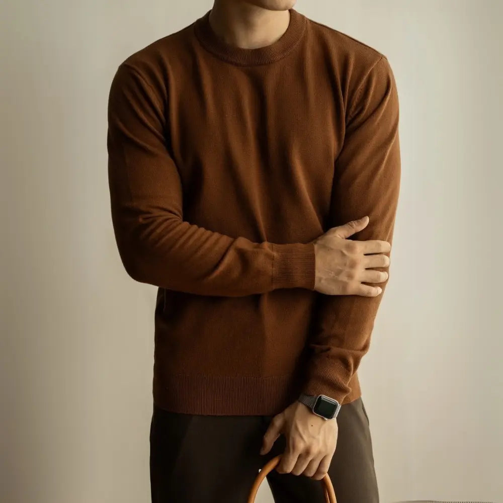 Slim Fit Round Neck Sweater | Autumn Layer | Old Money Knitwear