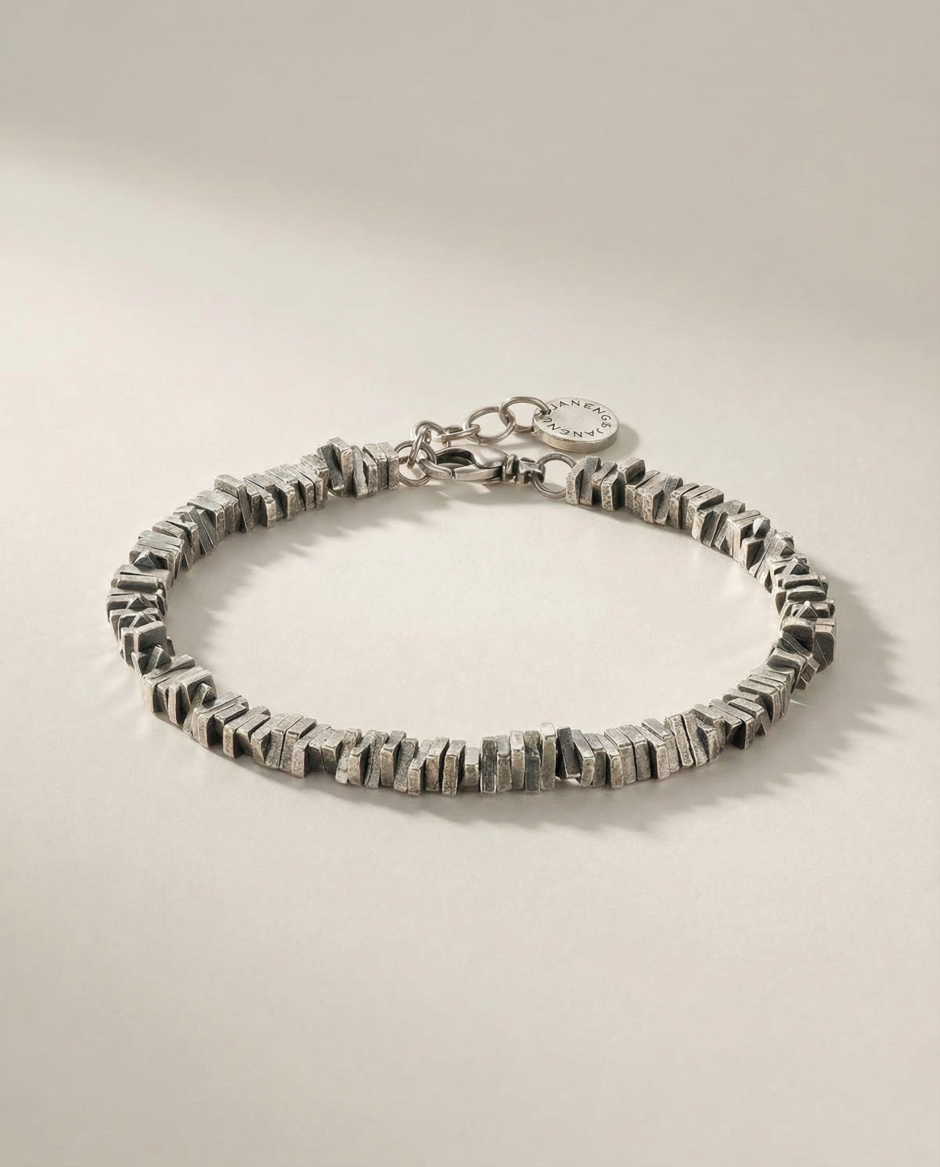 Chase Shore 925 sterling silver vintage distressed broken silver bracelet Unisex men's and women's dark style couple bracelets Montrel Frames
