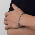 Chase Shore 925 sterling silver vintage distressed broken silver bracelet Unisex men's and women's dark style couple bracelets Montrel Frames