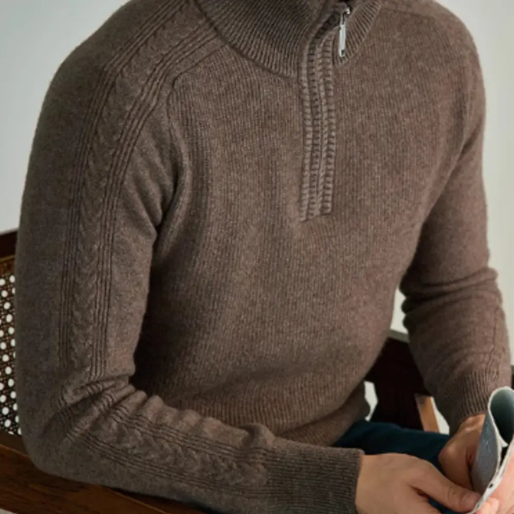 Business Leisure Warm Wool Sweater – Camel | Business Casual | Old Money Elegance