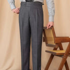 Young British Casual High Waist Pants Men's Warm Straight - Apricot, Dark Grey | Spring & Autumn Casual | Old Money Menswear Prendersons