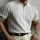 Loose Fit Mens Short Sleeve Polo Shirts – Zipper Knitted Collar | Old Money Menswear Prendersons