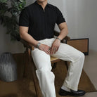 Loose Fit Mens Short Sleeve Polo Shirts – Zipper Knitted Collar | Old Money Menswear Prendersons
