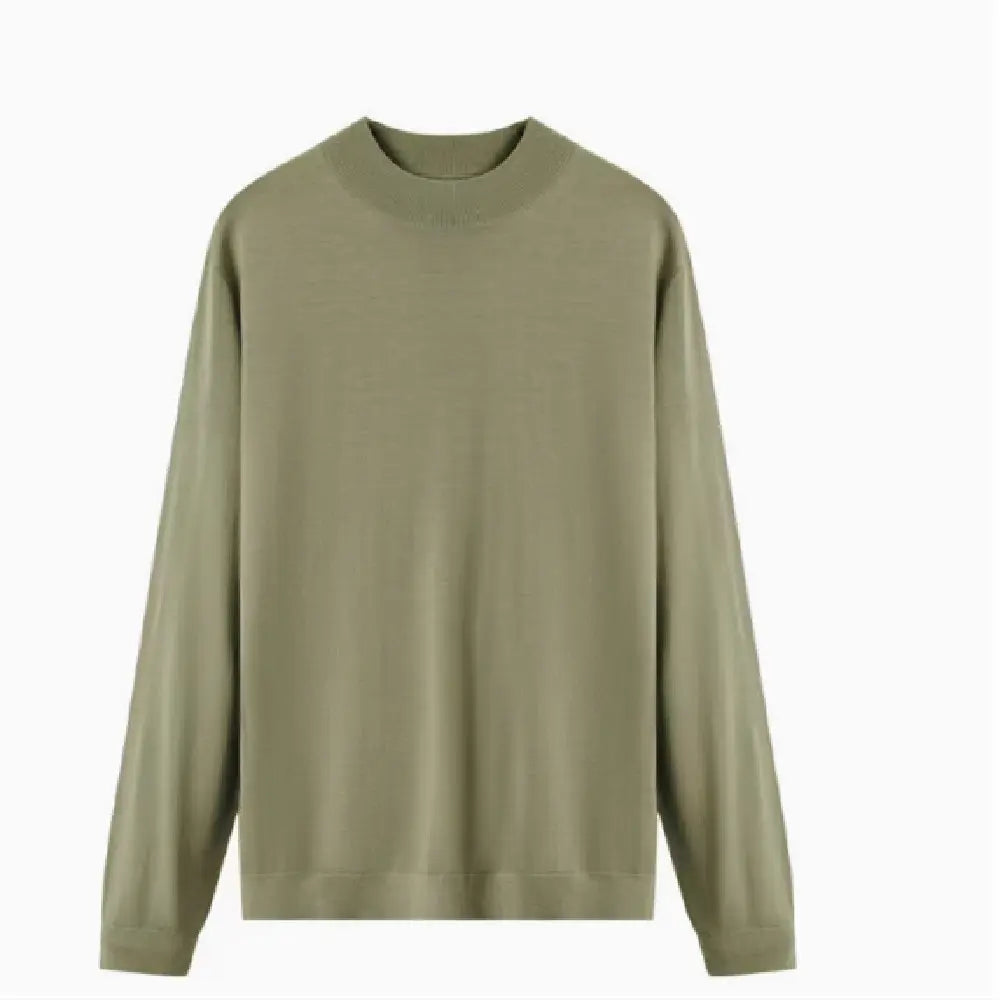 Slim Fit Half Turtleneck Sweater – Solid Colour | Winter Essential | Self-Heating Wool